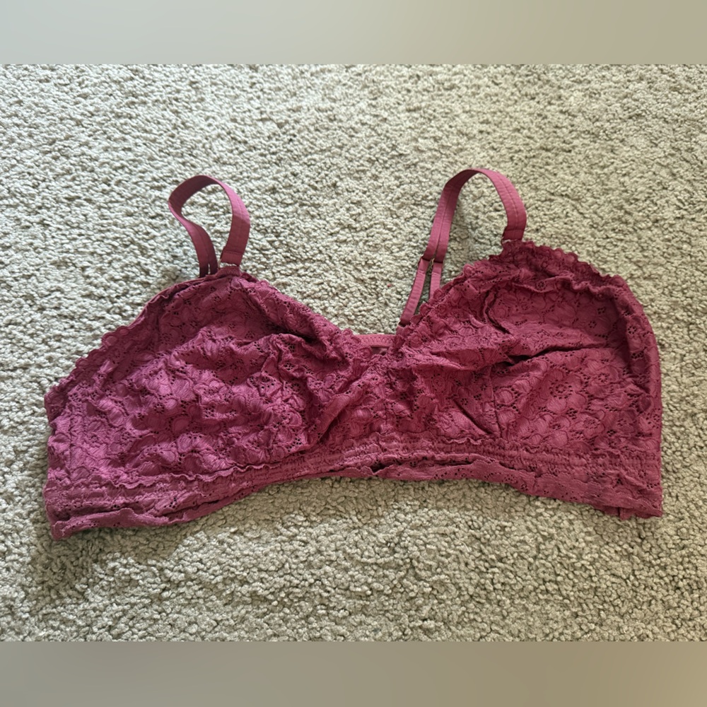Aerie Burgundy Lace Bralette